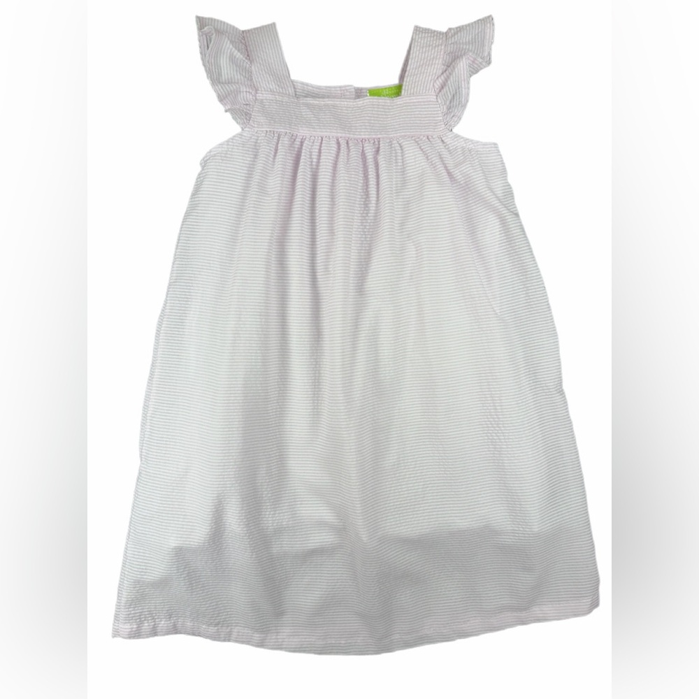 CLASSIC WHIMSY Girls Seersucker Flutter Sleeve Sun Dress - 5